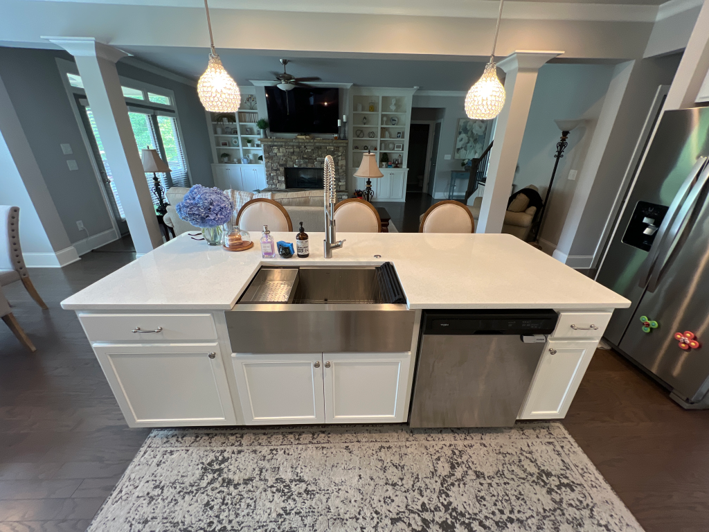 Thoughtful kitchen remodel in Monroe GA with intuitive flow for cooking and gatherings