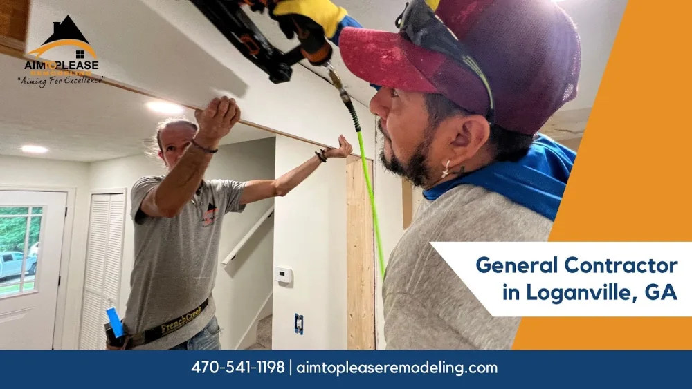 Loganville general contractors working on a construction site and supervising