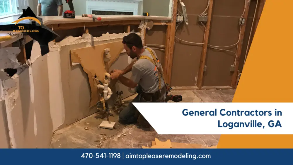 General contractors in Loganville GA working on a kitchen remodel project