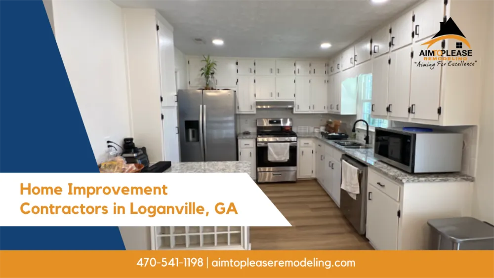 Home improvement contractors in Loganville GA showcasing a remodeled modern kitchen