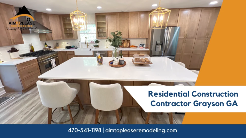 Completed kitchen remodel showcasing residential construction in Grayson GA
