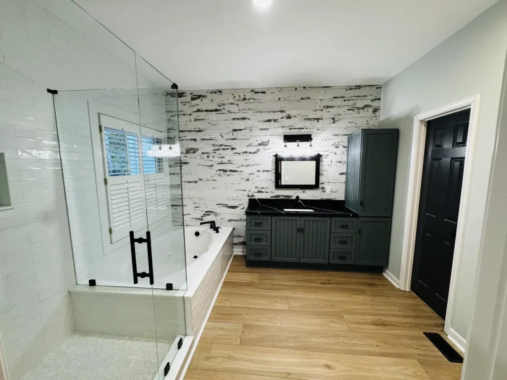 Updated kitchen space by Grayson GA renovation professionals