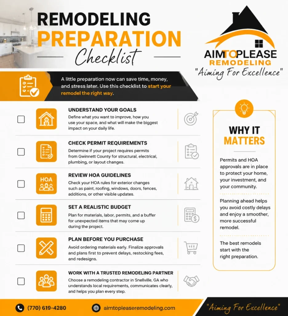 remodeling preparation checklist