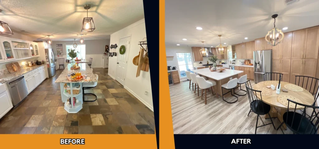 open kitchen remodel in Grayson